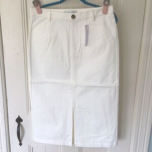 NWT Lina Organic Cotton Skirt in Ivory, Size Medium